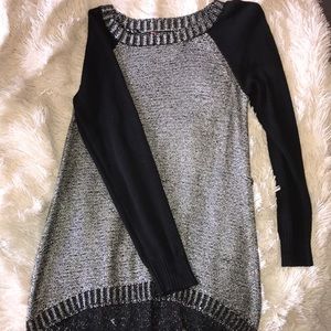 metallic and black sweater!